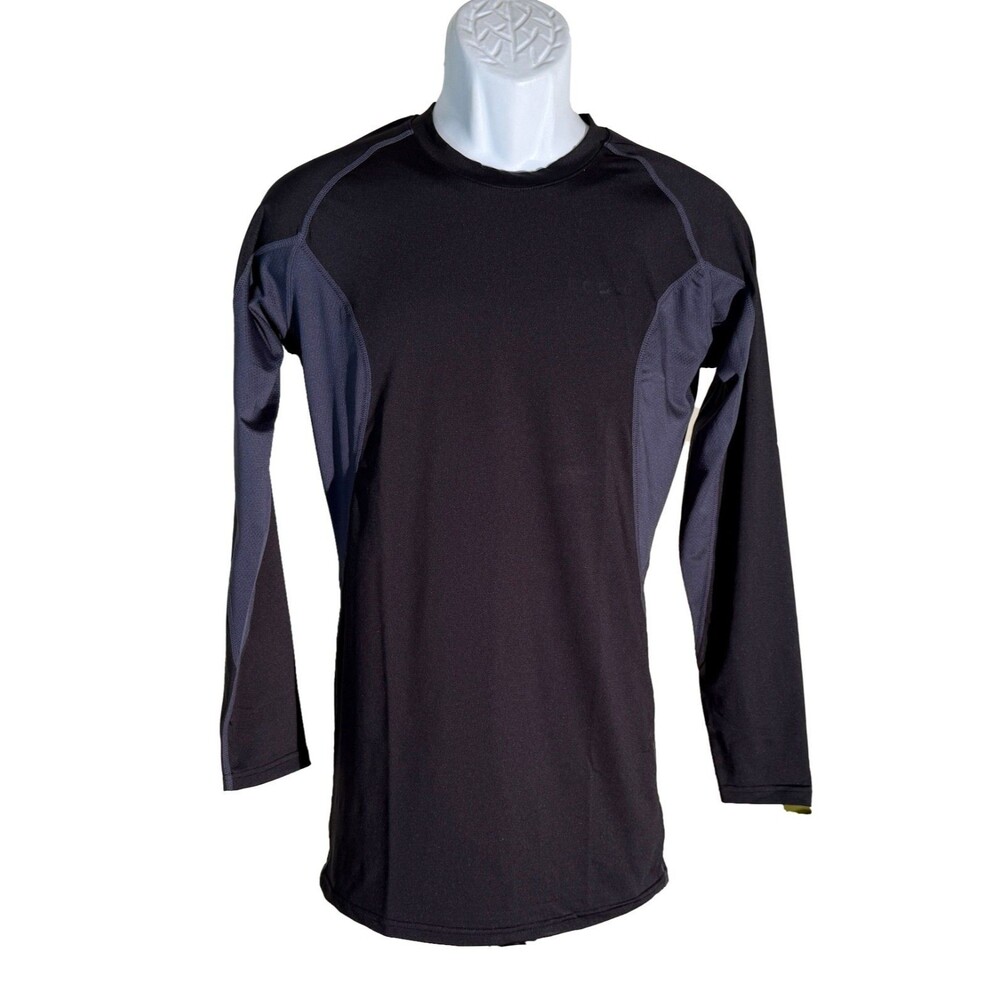 TESLA Long Sleeve Stretch Mesh Training Shirt Black Large SEE MEASUREMENTS BELOW